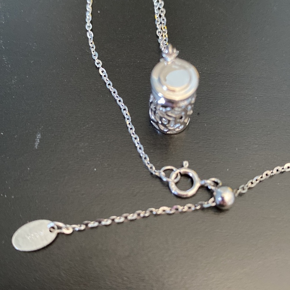 .925 Sterling silver Wishing bottle pendant